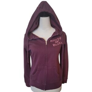 House of Blues Purple Hoodie Jacket Size Small